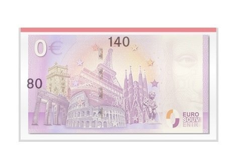 LINDNER Banknotenschutzhüllen 140 x 80 mm für 0-Euro-Scheine 893LP