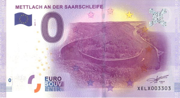 "Mettlach an der Saarschleife" 2017-1 Rückseite: Big Ben, Sicherheitsfaden: 0€