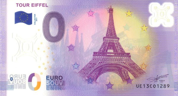 Polymerbanknoten-Set "Billets Souvenirs Collector 2017" 15 x 0-Euro Polymerbanknoten